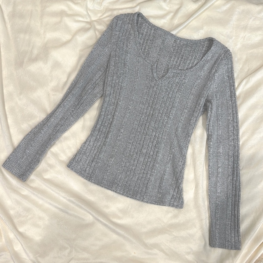 SHEIN grey knitted sweater
